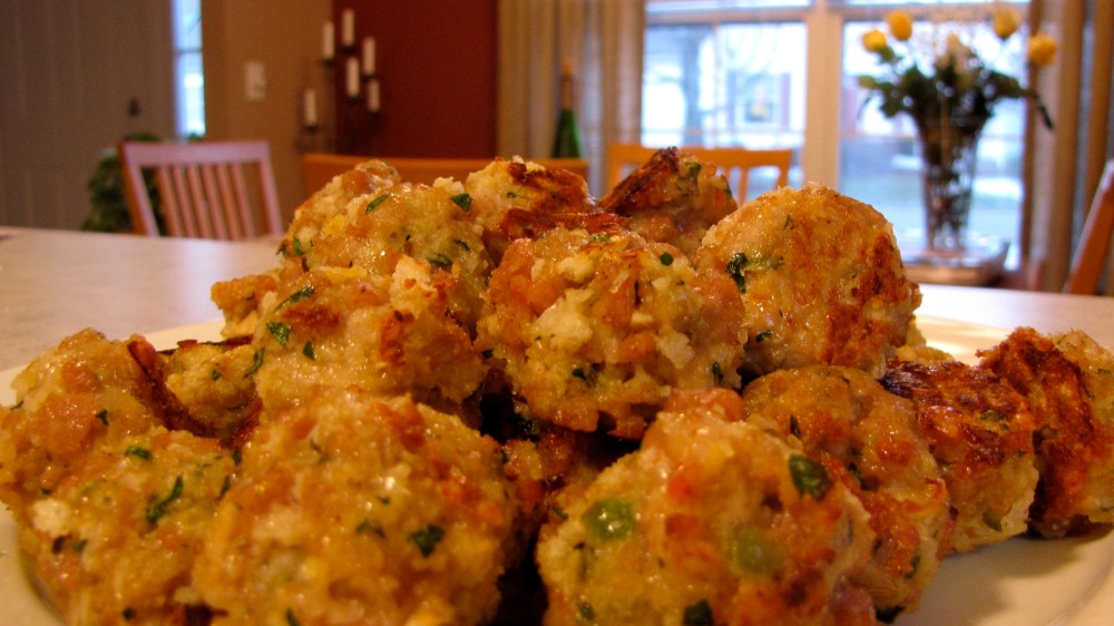 themeatballs The incerdibly tasty chicken meatballs. Made with ground chicken, sweet italian chicken sausage, grated romano, parmesan and asiago cheese, panko bread crumbs, garlic, egg, milk and fresh parsely.